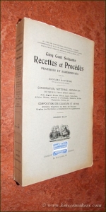 Cinq Cent Soixante Recettes et Procédés pratiques et expérimentés. Conservation, nettoyage, réparation des meubles, objets divers, bibelots, bois, argent, bronze, cuivre, laque, terre-cuite, albátre, marbre, faïences et porcelaines, statuettes, etoffes, tapisseries, galons, etc. Composition des couleurs et vernis. Entretien, réparation des murs, des parquets, hygiène des habitations et désinfection des appartements. Sixième mille. — ROUVEYRE, ÉDOUARD.