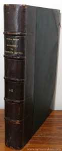 Répertoire des peintures datées. (2 volumes in 1 binding). — ERRERA, ISABELLE.