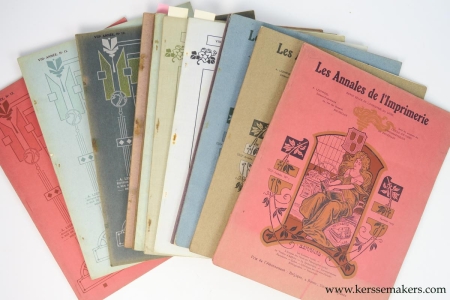 Les annales de l'imprimerie. Revue belge de l'industrie du livre. Sous les auspices du Cercle d'Études Typographiques de Bruxelles. VIIIe Année, 1909, en 12 livraisons. — Leempoel (publ.)
