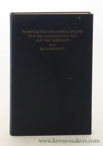 n Sintaktiese-Stilistiese Studie van die Dagregister van Jan van Riebeeck. — Verhage, J. A.