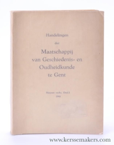 De Kunsthistiografie van Gent sedert 1914 / Etymologie van Gent / Enkele recente Studies over het Metaaltijdperk in West-Europa / Over de Stichting en de vroegste Geschiedenis der Sint-Pieters- en Sint-Baafsabdijen te Gent / De Graven van Gent / Het Gentsche Stadsbestuur van 1302 tot 1345 / Het Schippersambacht te Gent / De nieuwe Nijverheden te Gent. — Keyzer, P. de / M. Gijsseling / S. J. de Laet / L. Voet / J. Dhondt / P. Rogghe / F. Corrijn / H. Verhe-Verkein.