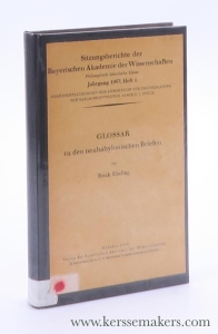 Glossar zu den neubabylonischen Briefen. — Ebeling, Erich.