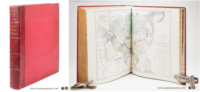 Atlas historique et pittoresque ou Histoire universelle. Disposée en tableaux synoptiques embrassant à la fois les faits politiques, religieux, littéraires et artistiques, et illustrée de cartes et de planches. Ouvrage fondé par J. Baquol, continué sur le même plan depuis l'an 1000 et augmenté d'introductions, de repertoires, etc. par J.-H. Schnitzler. Tome I - III: Antiquité, Moyen-Âge et Temps modernes. — Schnitzler, J. H.