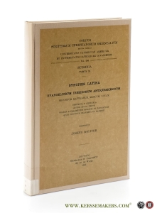 Synopsis Latina Evangeliorum Ibericorum Antiquissimorum secundum Matthaeum, Marcum, Lucam. — Molitor, Joseph.