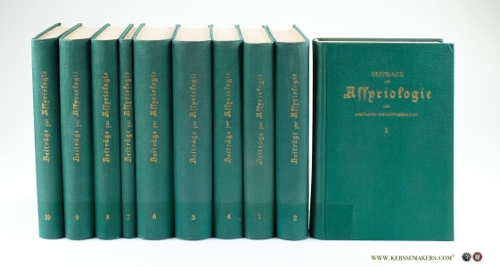 Beiträge zur Assyriologie und Vergleichenden Semitischen Sprachwissenschaft [ 10 volumes Reprint of 1890-1913 edition - Unveränderter fotomechanischer Nachdruck ]. — Delitzsch, Friedrich / Paul Haupt.