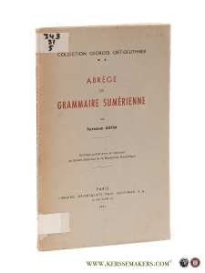 Abrégé de grammaire Sumérienne. — Jestin, Raymond.