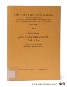 Johannes von Mossul Bar Sira. — Strothmann, Werner (ed.).