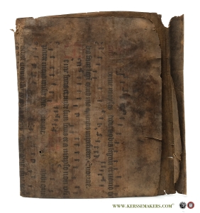 Manuscript-leaf, (19x16 cm). — Manuscript-leave: