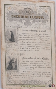 (fold out print). Le Chemin de la croix. Pratique chrétienne pour avancer dans la piété. — (Anonym).