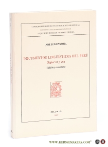 Documentos Lingüísticos del Perú Siglos XVI y XVII. Edicion y comentario. — Rivarola, José Luis.