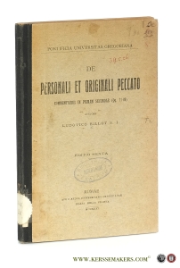 De personali et originali peccato. Commentarius in primam secundae (Qq. 71-89). Editio sexta. — Billot, Ludovico.