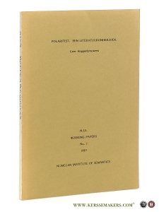 Polariteit. Een literatuuronderzoek. Een onderzoek naar het syntactisch en semantisch gedrag van negatief- en positief- polaire elementen. — Hoppenbrouwers, Geer.