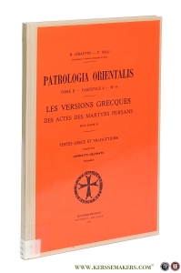 Les versions grecques des Actes des martyrs persans sous Sapor II. — Delehaye, Hippolyte (ed.).