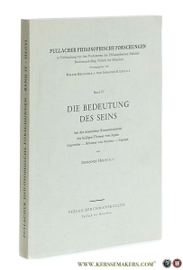 Die Bedeutung des Seins bei den klassischen Kommentatoren des heiligen Thomas von Aquin - Capreolus - Silvester von Ferrara - Cajetan. — Hegyi, Johannes.