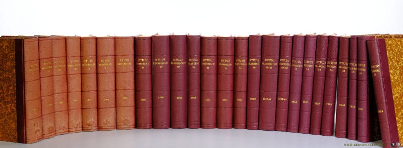 Studi Francescani (Già 'La Verna') Pubblicazione bimestrale. [ 25 volumes, 33 years, all between 1914 & 1958 ]. — Frati Minori d'Italia: