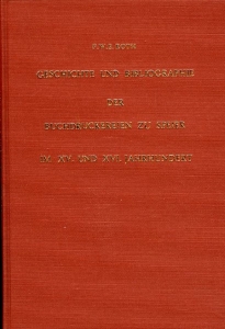 Geschichte und Bibliographie der Buchdruckereien zu Speier im XV. und XVI. Jahrhundert — ROTH, F.W.E.