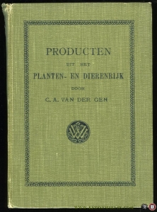Producten uit het planten- en dierenrijk — GEN, C. A. van der