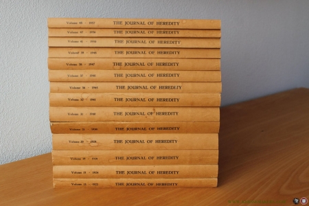 The Journal of Heredity. An Illustrated Monthly Publication Devoted to Plant Breeding, Animal Breeding, and Eugenics. 14 Volumes in reprint — AA