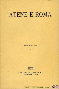 Atene E Roma. Nuova Serie, XVI, 1971. Rassegna Trimestrale dell'Associazione Italiana di Cultura Classica — AA