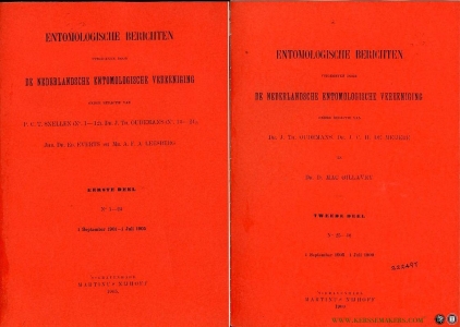 Entomologische berichten uitgegeven door De Nederlandsche Entomologische Vereeniging. Eerste en Tweede deel — SNELLEN, P. / OUDEMANS, J. / EVERTS, Ed. / LEESBERG, A. / MEIJERE, J. De