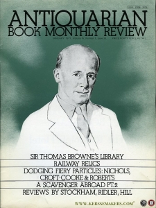 Antiquarian Book Monthly Review. 1977, jan-dec . Volume IV, number 1-12. With general index — AA