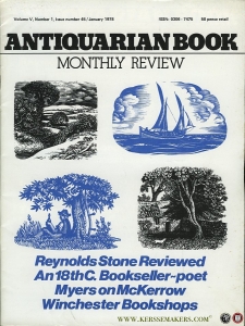 Antiquarian Book Monthly Review. 1978, jan-dec . Volume V, number 1-12. — AA