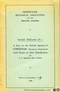 A Key to the British Species of Corixidae (Hemiptera-Heteroptera) with notes on their Distribution — MACAN, T.