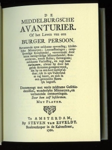 De Middelburgsche Avanturier. Of het leven van een burger persoon — NN