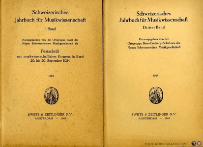Schweizerisches Jahrbuch für Musikwissenschaft - Annuaire de la Nouvelle Société Suisse de Musique. Band 1, 3, 4 und 6 — N/A