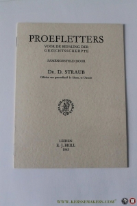 Proefletters voor de bepaling der gezichtsscherpte (tweetalig: Nederlands - Duits) — STRAUB, Dr. D. (samengesteld door)