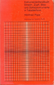 Instrumentenhandbuch. Streich-, Zupf-, Blas- und Schlaginstrumente in Tabellenform — PAPE, Winfried