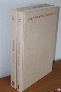 Das Asklepieion Teil 5. (2 volumes). Die Platzhallen und die zugehörigen Annexbauten in römischer Zeit + Beilagenteil — HOFFMANN, Adolf