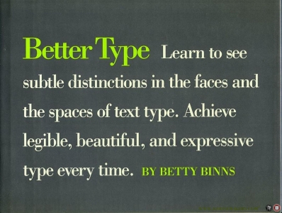 Better Type — BINNS, Betty
