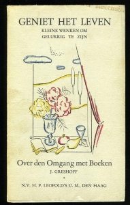Over den Omgang met Boeken — GRESHOFF, J.