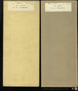 2 kaartjes op linnen Atlas A.N.W.B. -Bl. 26 Nijmegen + Bl. 33 Helmond. — N/A