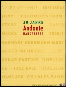 Peter Rensch Künstlerbücher Gesamtverzeichnis. 20 Jahre Andante Handpresse (Vorzugsexemplar) — SCHARNHORST, Anke
