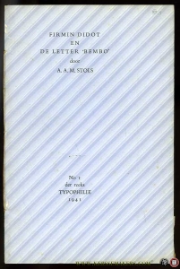 Firmin Didot en de letter 'Bembo' — STOLS, A.A.M.