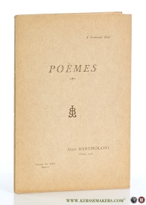 Poèmes A Ferdinand Held - Jean Bartholoni (Octobre 1918). — Bartholoni, Jean.