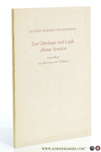 Zur Ontologie und Logik offener Systeme. Ernst Bloch vor dem Gesetz der Tradition. — Roeder von Diersburg, Egenolf.