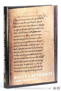 Regula Benedicti de codice 914 in bibliotheca monasterii S. Galli servato [fol. 1r-86v (85v) = pp. 1 - 172; saec. IX]. quam simillime expressa / addita descriptione et paginis et versibus congruente (P. Germain Morin OSB et P. Ambrogio Amelli OSB, Montiscasini MCM) necnon praefatione palaeographica Bernhard Bischoff auctore edita a P. Benedikt probst OSB. — Morin, Germain [Bearbeiter] Und Probst, Benedikt (Hrsg.):