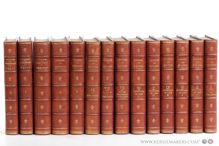 Oeuvres du R. P. Henri Dominique Lacordaire de l'ordre des frères prêcheurs. [ Completes set in 9 volumes ] & Sermons / Allocutions [ 3 volumes ] & Conferences de Nancy [ 2 volumes, together 14 volumes uniformly bound ]. — Lacordaire, Henri-Dominique.