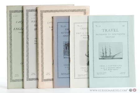 Lot of 6 books : Sale catalogues of Chas J. Sawyer, London. Catalogues present are No. 94, 95, 98, 102, 103 & 104. — Catalogue Chas J. Sawyer: