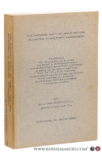 The personal unity of Jesus and God according to Wolfhart Pannenberg. — McDermott, Brian Owen.