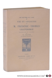 Notes sur Paris. Vie et opinions de M. Frédéric - Thomas Graindorge. — Taine, H.