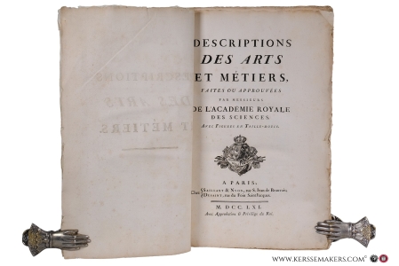 L'art de la peinture sur verre et de la vitrerie, 1774. Preceded by: Description des arts et métiers, faites ou approuvées par Messieurs de l'Académie Royale des Sciences. Avec figures en tailee-douce, 1761. — Le Vieil, M.