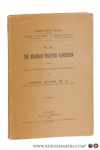 The Mishnah Treatise Sanhedrin. — Krauss, Samuel.