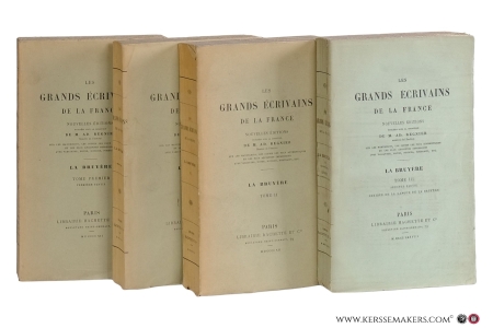 Oeuvres de La Bruyère. Nouvelle édition. 2 volumes in 3 bindings & Lexique. — Bruyère, La / G. Servois.