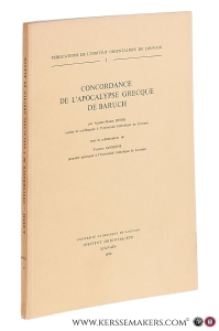 Concordance de l'apocalypse grecque de Baruch. — Denis, Albert-Marie / Yvonne Janssens.