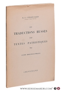 Les traductions russes des textes patristiques. Guide bibliographique. — Kern, Cyprien.