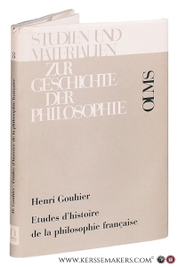 Études d'histoire de la philosophie française. — Gouhier, Henri.